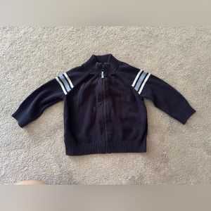 Cherokee boys full zip Sweater coat jacket size 3t navy blue long sleeve